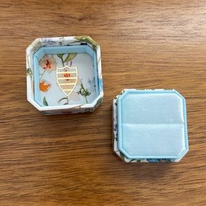 Mrs box single ring box printed wild flower pattern